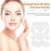 Maitys 32 Pcs Facial Chest Neck Silicone Pad Reusable Face Forehead Patches Facial Sleeping Mask Cover for Smoothing Chest Neck Forehead Eye Mouth (Rose Pink,Clear) view 2