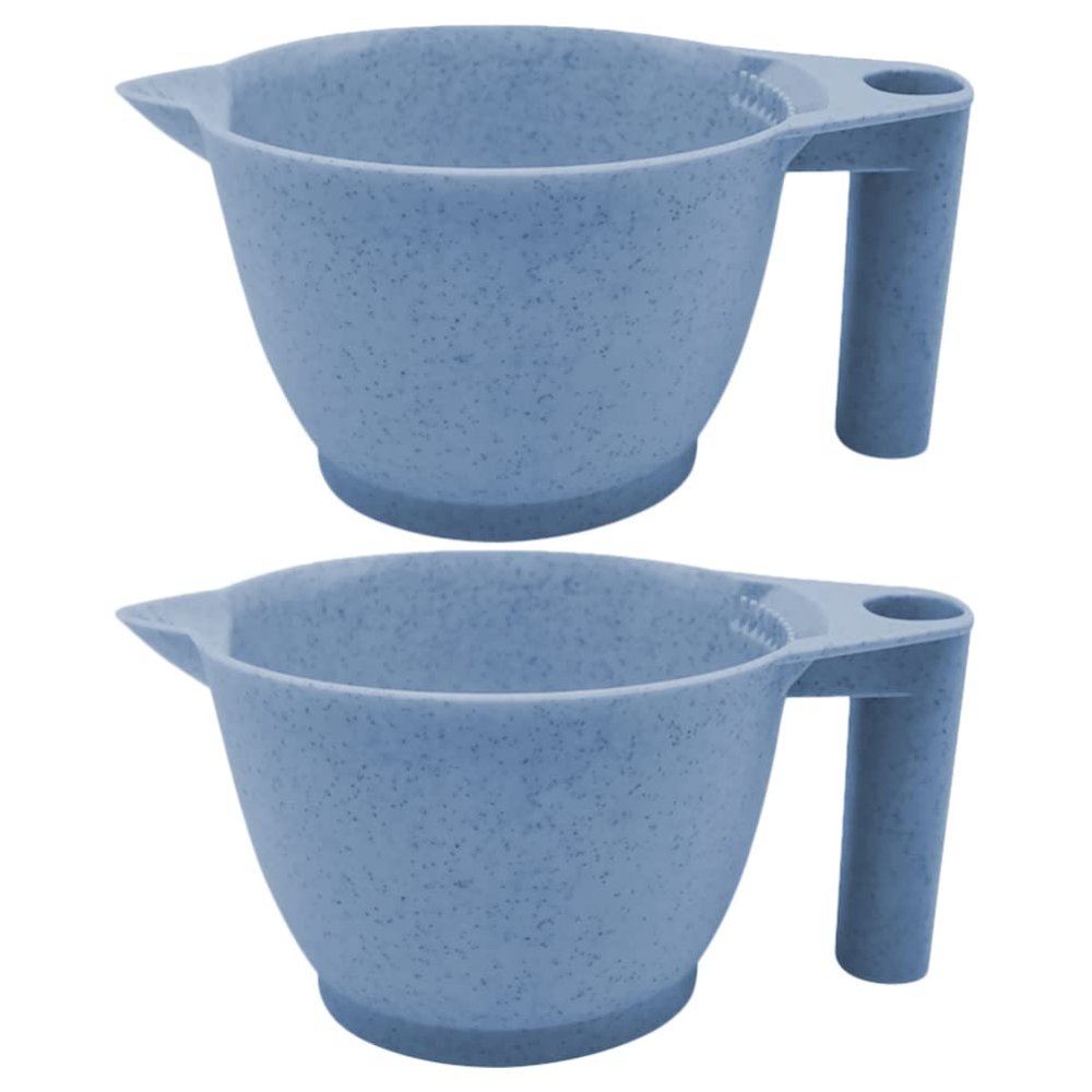 Beaupretty 2pcs Tint Bowl Mixing Bowls Hair Dye Bowls with Handle for for Barber Salon Home Blue
