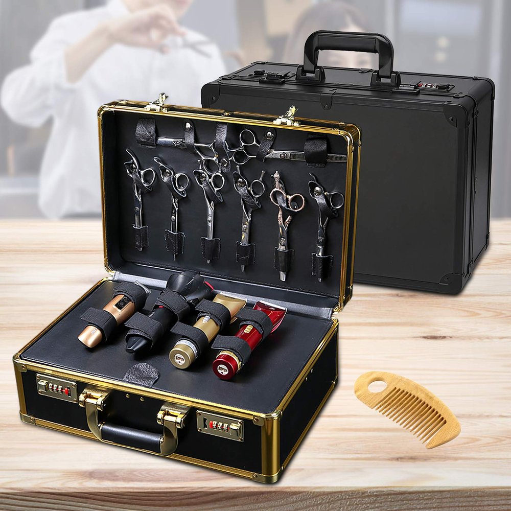 Beauty Salon Barber Case, Barber Carrying Case, Hair Stylist Tool Kits Organizer, Professional Barber Travel Carry Case, Mobile Barber Station Tool Box, for Home Salon Barber Supplies Organizing