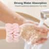 4 Pcs Wrist Bands for Washing Face-Dorbetar, Microfiber Wrist Towels for Washing Face, Spa Wristbands for Washing Face, Face Wash Wristbands, Arm Bands for Washing Face for Woman and Children view 3