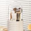 VALINK Makeup Brush Holder,360 Rotating Cosmetics Make up Brush Organizer Storage with Lid Travel Makeup Brushes Holder(White) view 4
