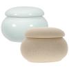 FRCOLOR 2pcs Ceramics Cosmetics Jar Porcelain Dappen Dish with Lid Multifunctional Storage Jars Small Manicure Pen Dish for Acrylic Liquid Powder view 1