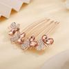 Aimimier Butterfly Rhinestone Hair Side Combs Crystal Inlaid Styling Hair Accessories Wedding Hair Clips Pins Party Hair Jewelry for Women and Girls(Champagne) view 3