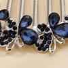 Aimimier Bridal Wedding Butterfly Crystal Hair Combs Decorative Rhinestone Headpieces Hair Clips Bride and Bridesmaids Hair Accessories for Women Girls(Blue) view 4