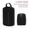 Hillban 9 Pcs Portable Toiletry Bag for Men Water Resistant Shaving Bag Foldable Cosmetic Bag Travel Bag for Toiletries Hanging Storage Shower Bag wedding groomsmen gifts(Black) view 2