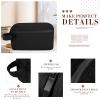 Hillban 9 Pcs Portable Toiletry Bag for Men Water Resistant Shaving Bag Foldable Cosmetic Bag Travel Bag for Toiletries Hanging Storage Shower Bag wedding groomsmen gifts(Black) view 3