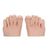 1 Pair Silicone Foot Model, Nail Art Training Display Fake Half Foot Model Pedicure Practice Silicone Foot Model (Medium Skin Color) view 1
