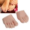1 Pair Silicone Foot Model, Nail Art Training Display Fake Half Foot Model Pedicure Practice Silicone Foot Model (Medium Skin Color) view 4