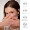 NAILOG Semi Cured Gel Nail Strips 20 Pcs | Buy 2 Get 1 UV Lamp | Extra Long Nail Wraps with Glossy Finishing | Star Kisses view 3