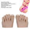 YUYTE 1 Pair Silicone Foot Model, Nail Art Training Display Fake Half Foot Model Pedicure Practice Silicone Foot Model (Dark Skin Color) view 3