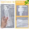 20 Pack 16oz/ 500ml Plastic Empty Bottles Refillable Shampoo Containers with Pump Lightweight Square Soap Dispenser Bottles for Essential Lotions, Shampoos, Conditioner, Massage Oil (Clear, White) view 2