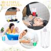 20 Pack 16oz/ 500ml Plastic Empty Bottles Refillable Shampoo Containers with Pump Lightweight Square Soap Dispenser Bottles for Essential Lotions, Shampoos, Conditioner, Massage Oil (Clear, White) view 4