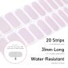 NAILOG Semi Cured Gel Nail Strips 20 Pcs | Buy 2 Get 1 UV Lamp | Extra Long Nail Wraps with Glossy Gel Finishing | Pink Moonlight view 4