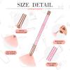 9 Pieces Facial Fan Mask Brushes, Soft Facial Applicator Brushes Tools for Peel Glycolic Makeup for Mud Cream(Pink) view 3