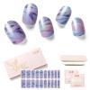 NAILOG Semi Cured Gel Nail Strips (20 Extra Long Stickers/Wraps) | Buy 2 Get 1 UV Lamp| Glossy & Long Lasting Soft Gel Finishing | La Plage, 1.0 Count view 1