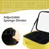 MOMIRA Travel Makeup Bag Cosmetic Bag Makeup Organizer Bag with Lighted Mirror, Adjustable Brightness in 3 Color Scenarios, Waterproof Makeup Train Case, Gift for Women - Yellow view 3