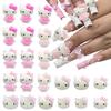Cute Cat Nail Charms 40 Pcs 3D Kawaii Design for Acrylic Nails Cartoon Flatback Jewelry Art Rhinestones DIY Craft Phone Case Decoration view 1