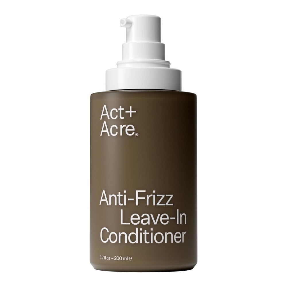 ACT+ ACRE Cold Processed 2% Squalene Anti-Frizz Leave In Conditioner - Deeply Nourishing Formula - Lightweight and Non-Greasy - Protects Against Damage - Vegan and Cruelty Free
