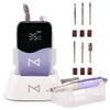M Mase- Professional Nail Drill Machine - Coreless 2-in-1 Nail File - Electric, Cordless, 35000 RPM, HD Display - Electric Nail Drill for Professional & Home Use (Violet) view 1