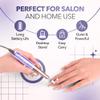 M Mase- Professional Nail Drill Machine - Coreless 2-in-1 Nail File - Electric, Cordless, 35000 RPM, HD Display - Electric Nail Drill for Professional & Home Use (Violet) view 4