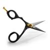 LEFT HANDED Razor Sharp Mustache & Beard Scissors - 5.5" - 100% High Carbon Stainless Steel - Facial Hair Trimming Shears (LEFT HANDED - Black) view 1