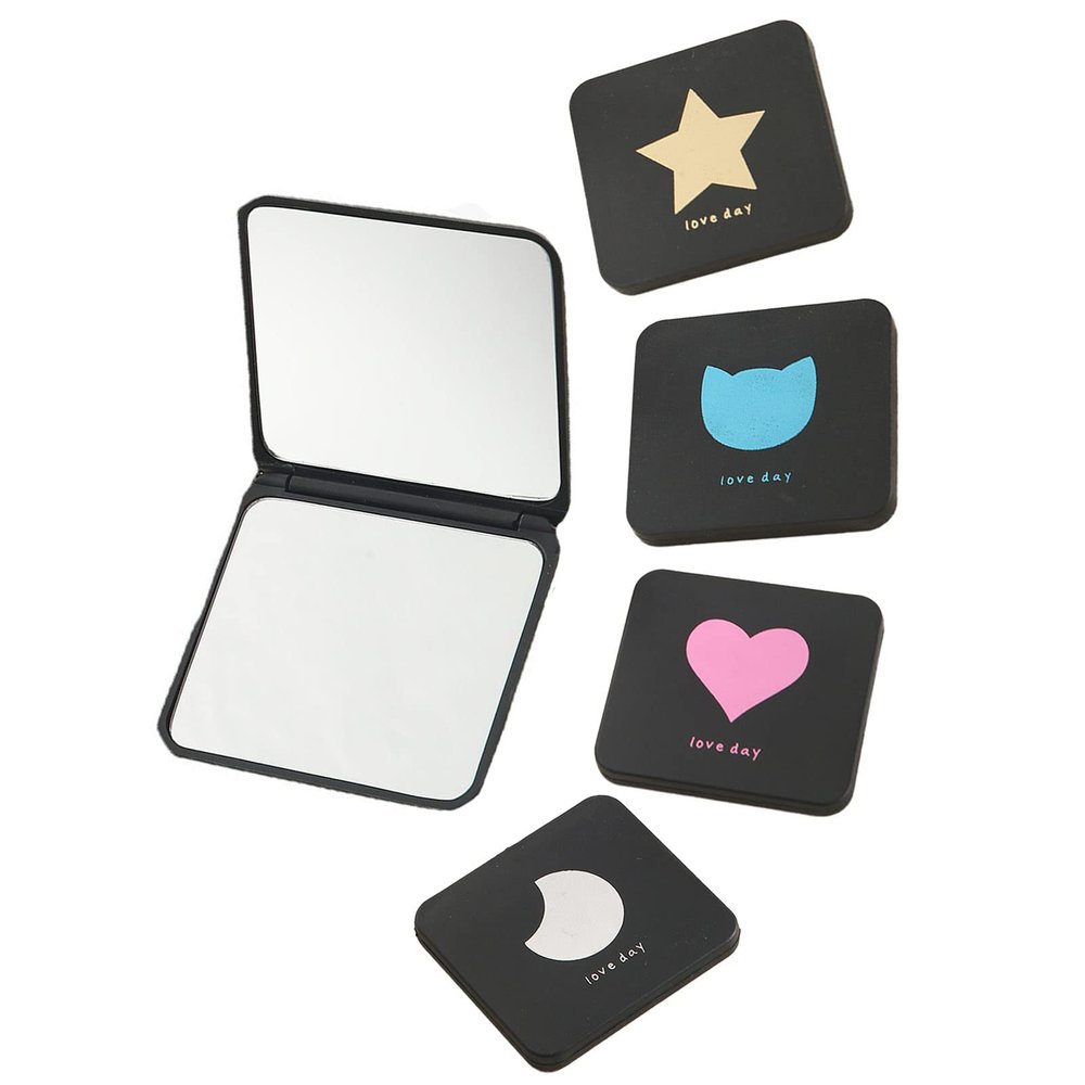 4pcs Portable Small Mirror Mini Travel Makeup Mirror Small Portable Pocket Mirror Folding Square Mirrors for Women Girls