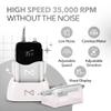 M Mase- Professional Nail Drill Machine - Coreless 2-in-1 Nail File - Electric, Cordless, 35000 RPM, HD Display - Electric Nail Drill for Professional & Home Use (White) view 2