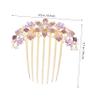 LALAFINA Women's Pearl Hair Comb for Wedding Bridal Headpiece Rhinestone Hair Clip Floral Headdress view 3