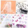 Mikinona 10pcs Butterfly Transfer Decal Holographic Nail Butterfly Stickers for Crafting Nail Art Accessories Flower Applique Nail Art Decoration The Flowers Transfer Stickers 3D view 4