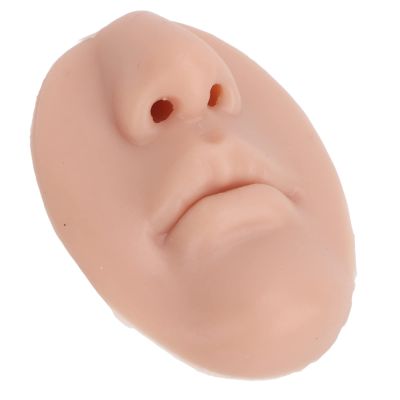 3pcs Piercing Practice Model, Reusable Elastic 3D Nose and Mouth Model Soft Silicone Nose Model with Mouth, Silicone Flexible Model for Nose Ring And Nose Nail Piercing Practice