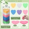 Sieral 120 Pcs Compressed Facial Sponges with Container Disposable Face Sponge Pads for Washing Face Cleansing Exfoliating Esthetician Makeup Removal(Heart,Colorful) view 2