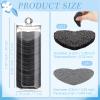 Sieral 120 Pcs Compressed Facial Sponges with Container Disposable Face Sponge Pads for Washing Face Cleansing Exfoliating Esthetician Makeup Removal(Heart,Black) view 2