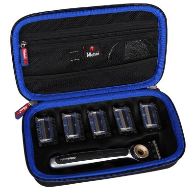 Mchoi Travel Case Fits for Gillette Labs Heated Razor Gold Edition, with Mesh Pocket Fits for 1 Handle, 5 Blade Refills, 1 Charging Dock, Case Only