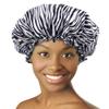 DONNA ARGAN Patterned Sleep Cap Hair Sleep Shower Cap Bonnet satin Bonnet for Sleeping Hat XL Zebra view 1