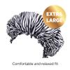 DONNA ARGAN Patterned Sleep Cap Hair Sleep Shower Cap Bonnet satin Bonnet for Sleeping Hat XL Zebra view 4