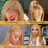 13x4 Honey Blonde Lace Front Wigs Human Hair 150% Density Straight #27 Blonde Lace Front Wig Human Hair Pre Plucked With Baby Hair Strawberry Blonde Lace Frontal Wig Human Hair For Women 24 Inch view 4
