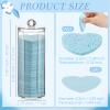Sieral 120 Pcs Compressed Facial Sponges with Container Disposable Face Sponge Pads for Washing Face Cleansing Exfoliating Esthetician Makeup Removal(Heart,Light Blue) view 2