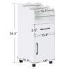 BarberPub Salon Cart with Storage Drawer Cabinet Rolling Salon Cart for Hair Stylist Barber Trolley with Wheels Beauty Organizer 2013 (White) view 2