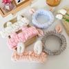 12PCS Spa Headband and Wrist Towels for Face Washing Set Hair Band Soft Microfiber Makeup Headband for Women Girls Elastic Rabbit Ears Headbands with Highly Absorbent Wristbands for Washing Face view 4