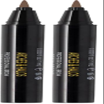 Arches & Halos Microfiber Tinted Brow Mousse - Shape and Define - Get Full, Fluffy, Natural Looking Brows - Vegan and Cruelty Free Makeup - Mocha Blonde - 0.106 oz (Pack of 2)