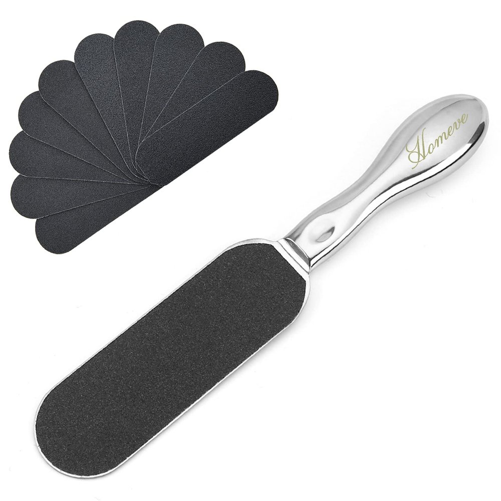 Professional Pedicure Foot File - Reusable Stainless Steel Cracked Skin Corns (Large Foot File)