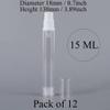 LXLK 12 Pcs 15ML Refiilable Airless Lotion Bottle Clear Plastic Cosmetic Pump Press Bottle for Hand Sanitizer Toner Gel Hair Oil and Face Cream Foundation Containers Travel view 2