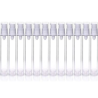 LXLK 24 Pcs 15ML Refiilable Airless Lotion Bottle Clear Plastic Cosmetic Pump Press Bottle for Hand Sanitizer Toner Gel Hair Oil and Face Cream Foundation Containers Travel