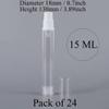 LXLK 24 Pcs 15ML Refiilable Airless Lotion Bottle Clear Plastic Cosmetic Pump Press Bottle for Hand Sanitizer Toner Gel Hair Oil and Face Cream Foundation Containers Travel view 2