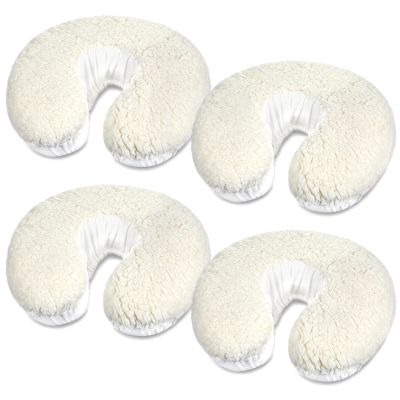 Mixweer 4 Pcs Massage Face Cradle Cover Fleece Massage Table Face Cover Facial Bed Pillow Cover Warm faceTable Headrest Covers 14.6'' x 13'', Exclude Pillow Insert