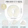 Mixweer 4 Pcs Massage Face Cradle Cover Fleece Massage Table Face Cover Facial Bed Pillow Cover Warm faceTable Headrest Covers 14.6'' x 13'', Exclude Pillow Insert view 2