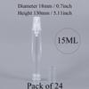 LXLK 24 Pcs 15ML Refiilable Airless Lotion Bottle Clear Plastic Cosmetic Pump Press Bottle for Hand Sanitizer Toner Gel Hair Oil and Face Cream Foundation Containers Travel view 2