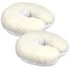 Mixweer 2 Pcs Massage Face Cradle Cover Fleece Massage Table Headrest Cover 14.6'' x 13'' Beauty Bed Headrest Pillow Pad, Exclude Pillow Insert(White) view 1