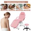 LOUVIXA Tattoo Chair, Adjustable Facial Chair 73 Inch Salon Bed with Hydraulic Stool for Professional Massage Beauty Spa (Pink) view 3