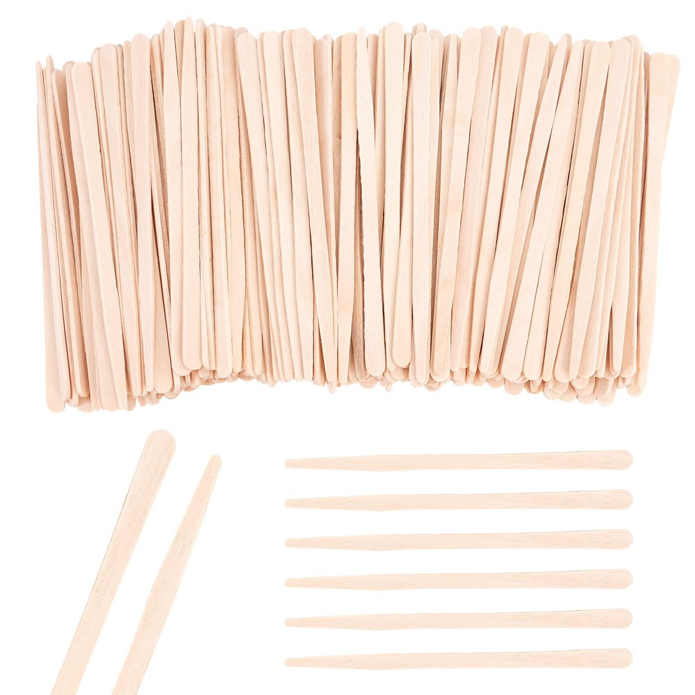 1200Pcs Eyebrow Wax Sticks Wood Waxing Sticks Wax Spatula Applicator for Body Hair Eyebrow Lip Nose Brow Removal